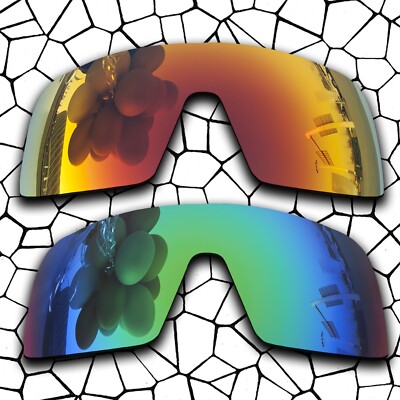 Fire Red&Green Replacement Lenses For-Oakley Sutro OO9406 Polarized