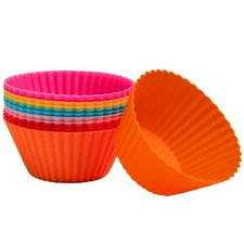 24 Pack Reusable Silicone Cupcake Liners Baking Cups Muffin
