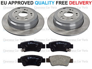 FOR HONDA CRV MK3 2.0 2.2 CDTI REAR BRAKE DISCS AND PADS SET 2006 TO