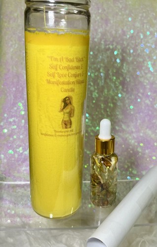 “I’m A Bad B*tch”✨SELF CONFIDENCE BOOSTING Conjure Spell Oil & INTENTION Candle - Picture 6 of 7