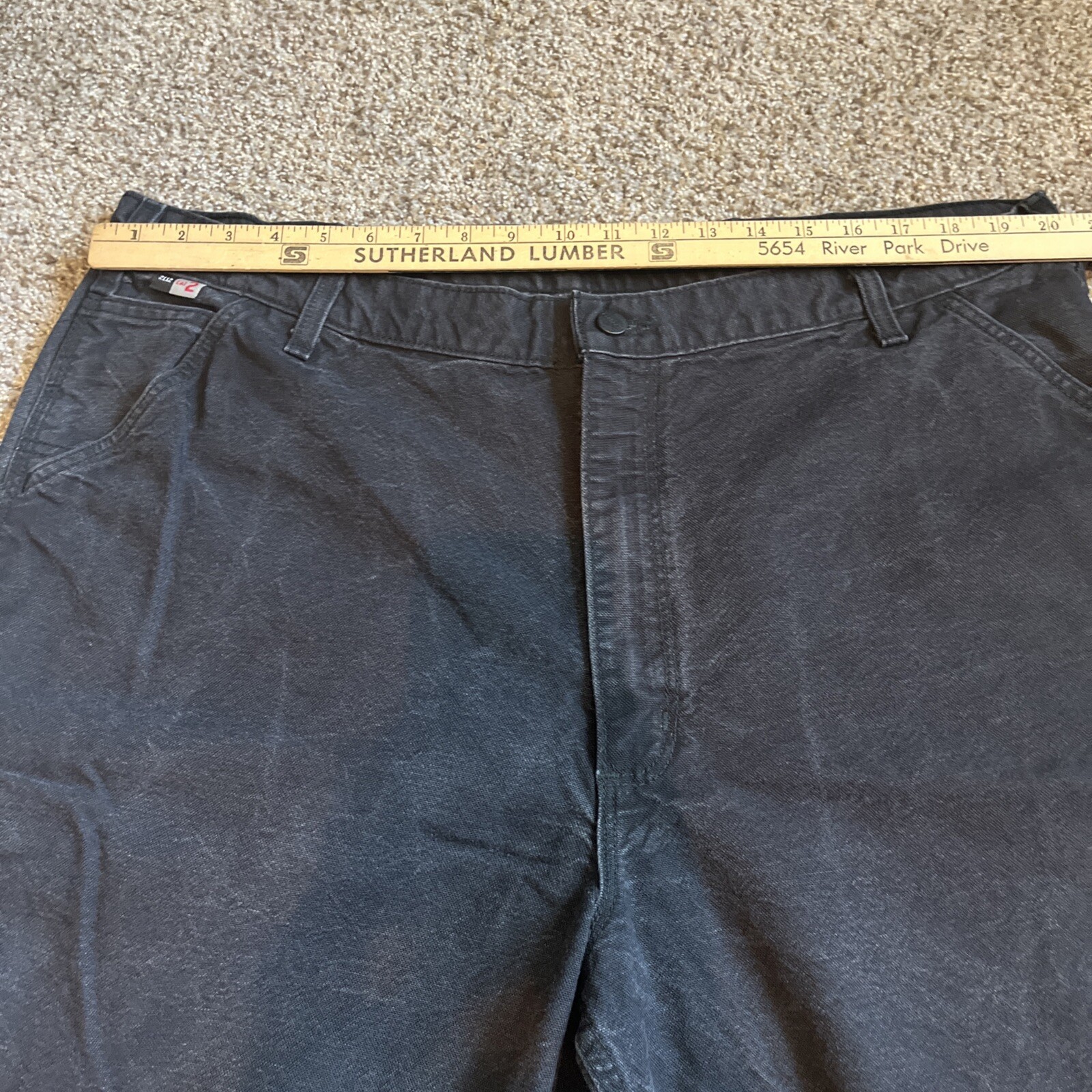 Carhartt Pants Mens 42x36 (40x32) Black CAT Flame Resistant Jeans 100791-001 - View 7
