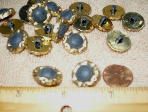 Buttons .75" Gold / Black Shank Buttons - Picture 2 of 2