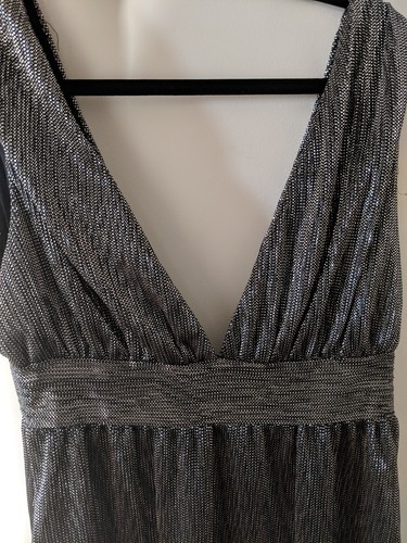 Mango Damen Silbergrau Partykleid Gr. Medium Nagelneu - Bild 4 von 5