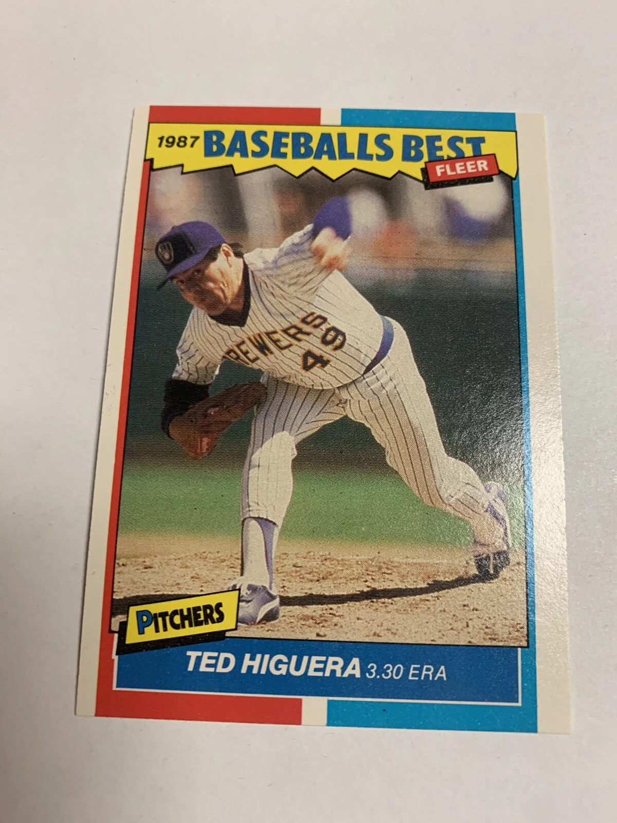 1987 Fleer Baseballs Best Sluggers vs Pitchers Ted Higuera Milwaukee Brewers