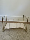 Powell Brass Doll Rocking Craddle With Mattress Cradle — photo 4