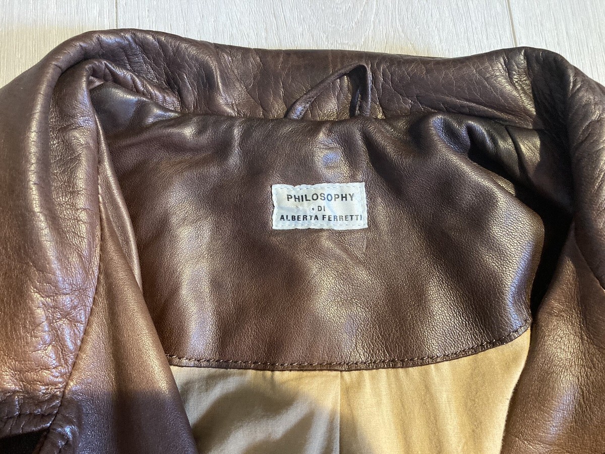 Philosophy di Alberta Ferretti レザー ジャケット