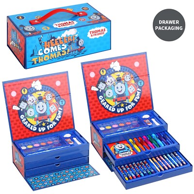Thomas The Tank Engine 52tlg Coloring Tool Box Case Art Craft Set Schreibwaren