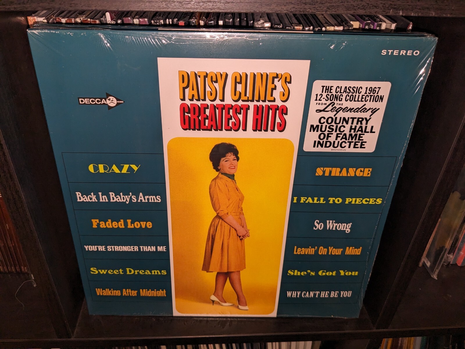 Виниловый альбом Patsy Cline GREATEST HITS, НОВЫЙ И ЗАПЕЧАТАННЫЙ, Лучшее переиздание!