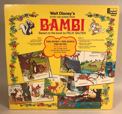 Walt Disney's Bambi Record 1969 Disneyland Records | eBay