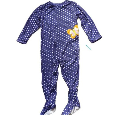 Carter's Toddler Girl Butterfly Dot Pajama Dream PJ Comfy-Fit Sleeper Full Zip 4