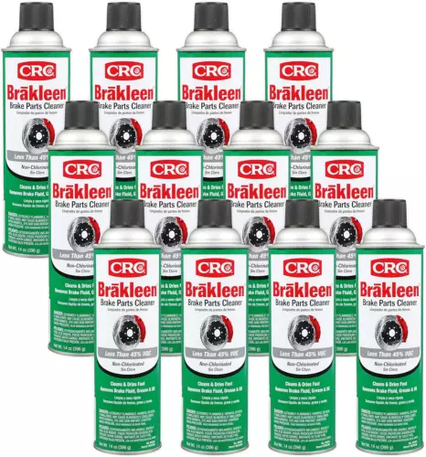 CRC 05050 Brakleen Non-Chlorinated Brake Parts Cleaner, 14 oz Cans (12 Pack)