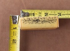 2 1/2 x 3/4" Flower Border Rubber Stamp