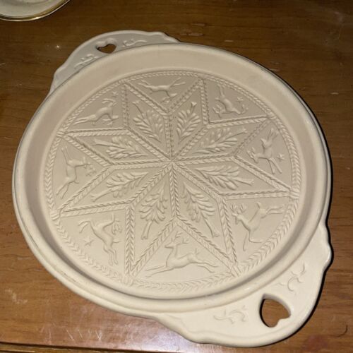 Brown Bag Cookie Art mold Snowflake, Reindeer and Trees design 1992 Hill Design - Photo 1/12