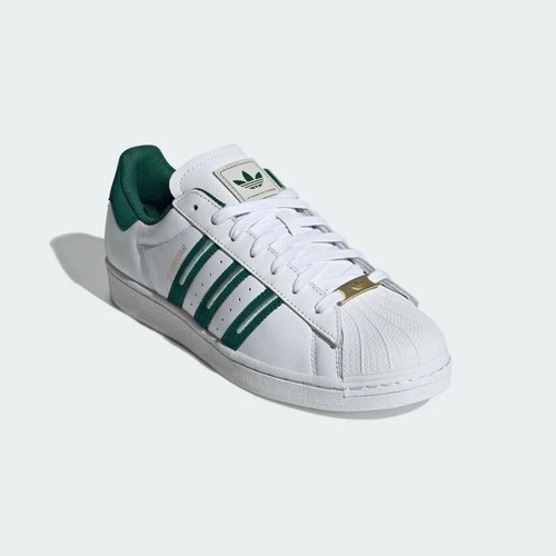 Adidas Superstar Mens Size 11 Shoes ID1374 Cloud White/Collegiate Green/Grey One