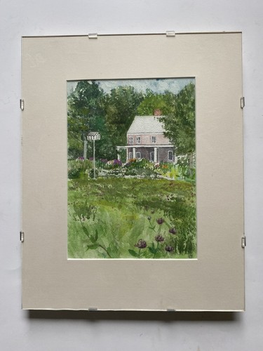 Vintage 1988 New Market NH New Hampshire Landschaft Aquarell Gemälde signiert