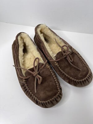 UGG Driving Moccasin Dakota Brown Sz 8 UGG Dakota Brown Suede Shearling Moccasin Slippers Shoes  main image 3