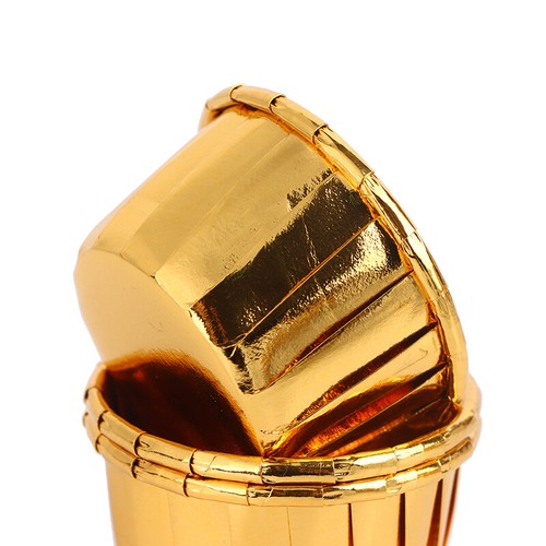 50 Stück Mini Cupcake Folie Cupcake Geschenkpapier Gold Silber Cupcake Backformen - Bild 3 von 14