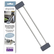 BrainStream Sanni Shoo Drip.line 4-in-1 Cloth Rail & Bottle Drainer - Gray