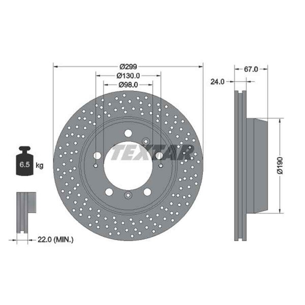 Textar 2X Bremsscheibe 92176705-image