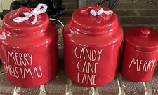 Two Rae Dunn Christmas Canisters Sets