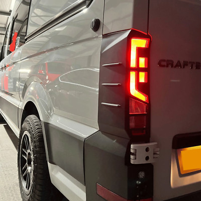 For Volkswagen Crafter Rear Light Guards - Matte Black (2018 Onwards)