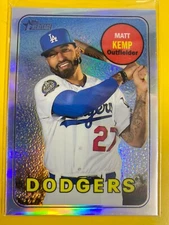 D46095  2018 Topps Heritage Chrome Refractors#THC713 Matt Kemp Dodgers #/569