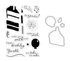 Hero Arts Poly Clear Stamp Set Color Layering Bundle Birthday Cake