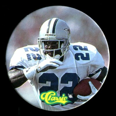 1993 Classic NFL Football Pogs TONX #124 EMMITT SMITH DALLAS COWBOYS HOF