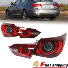 4PCS LED Rear Tail Lights Lamp Fit 2014-2017 Infiniti Q50 Skyline V37 400R