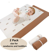 Faux Leather Baby Changing Pad Portable Mat for Infant and Toddler 30"x16"