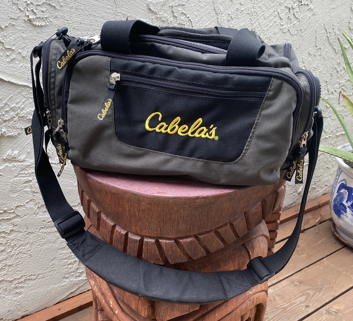 Cabela's Sport Black Bag Tote Utility Travel Organizer Canvas