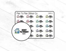 2425-3~~ Rent Payment Due Planner Stickers.