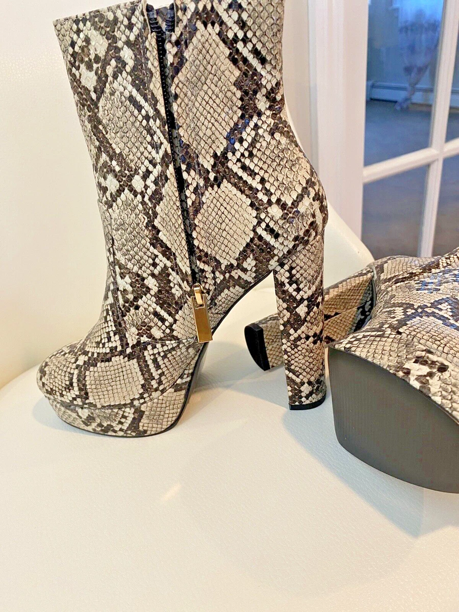 Patent Leather Python Texture Platform ankle boot Aldo Size 7.5. FreeGift