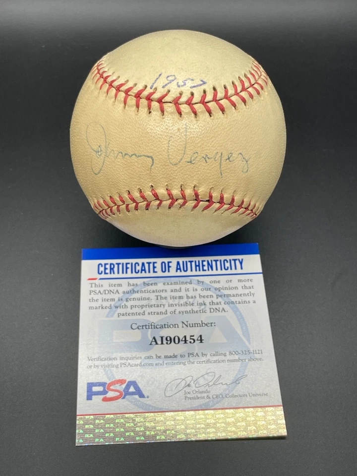 Johnny Vergez "1933 Goudey New York Giants Star" Signed Autographed baseball PSA - Image 2 of 4