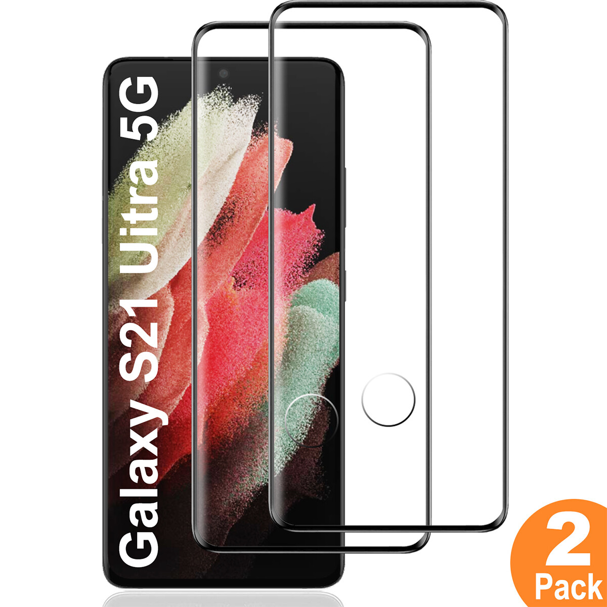 Pack Galaxy S21 Ultra Real Glass Screen Protector with Fingerprint Sensor  Hole