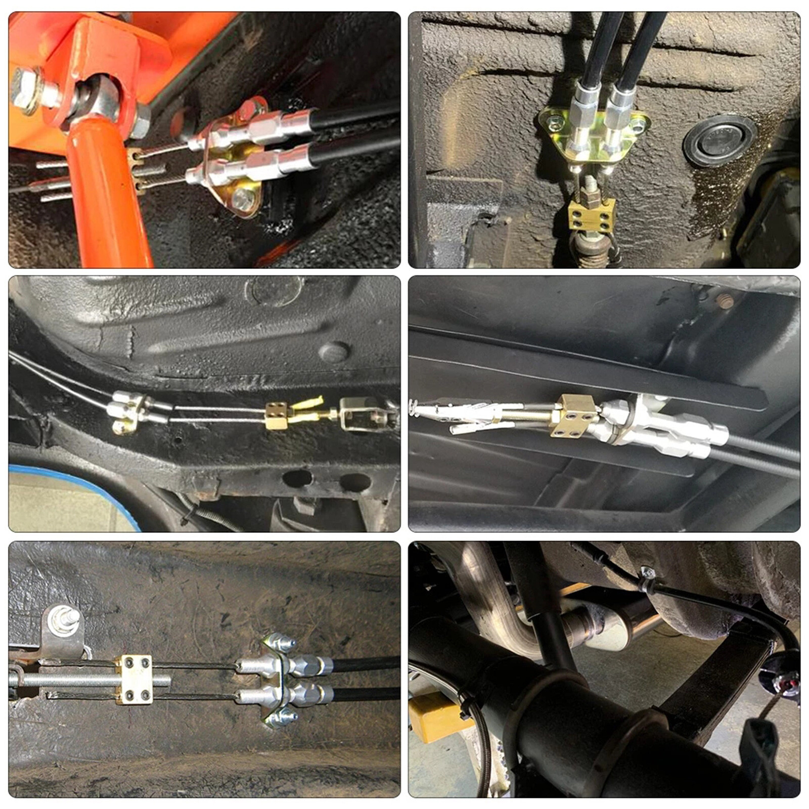 Universal Emergency Parking Brake Cable Complete Kit Assemblies Replace