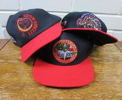 Lot Of 3 Vintage Marlboro Hats 1 Adventure Team 1 Snake Pass 1 Lizard Rock 1990s