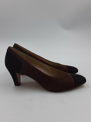 SALVATORE FERRAGAMO Vintage Ladies Pumps Heels Suede Leather  display picture 2