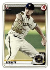 Nick Bennett 2020 Bowman #BP-140 Prospects  Milwaukee Brewers