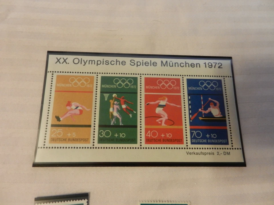 Lot of 6 Germany Stamps Block of 4 Munich 1972 Olympics, Albertus University - Image 2 of 3