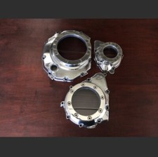 Set Of Three Engine Windows For Bandit/GSXR Oil Cooled Streetfighter Chopper