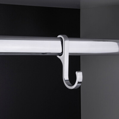 Supporto Per Asta Appendiabiti - 2 Pezzi In Lega Di Zinco, Per Armadi E Mensole