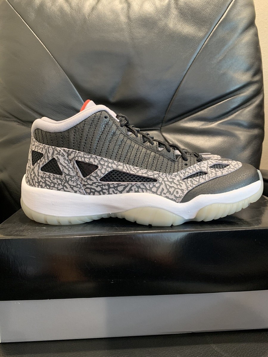 Air Jordan Retro 11 XI 3 4 Low IE Black/Fire Red/Cement Grey Air Jordan Retro 11 XI 3 4 Low IE Black/Fire Red/Cement Grey
