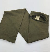 Vintage 1970s-80s US Military Wool Scarf Olive Green Army Issue NSN 8440