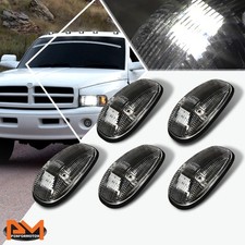 5pcs Cab Roof Running Light Black Housing White Led For 99-01 Dodge Ram Truck 5pcs Cab Roof Running Light Black Housing White Led For 99-01 Dodge Ram Truck