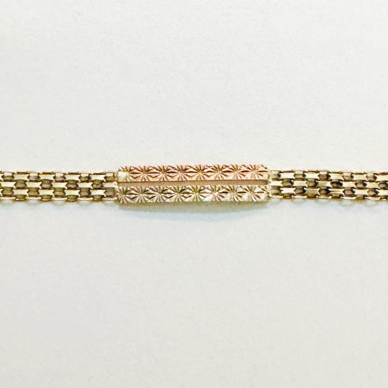 MCM Solid 10k Multitone Yellow, Rose, & White Gol… - image 1