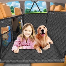 Back Seat Extender for Dogs - Hard Bottom Dog Car Seat Cover Holds 420 lbs,