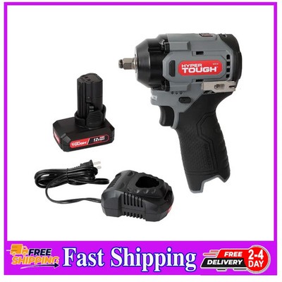 Hyper Tough 12V Max Cordless Brushless Impact Wrench 4.0Ah Battery and Charger