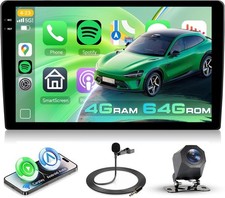 10.1" 4 64G Android Auto Carplay Double DIN Stereo with Backup Camera