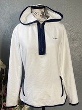 Ralph Lauren Jacket Womens M White Hooded Full Zip Sweater Sweatshirt Hoodie Top